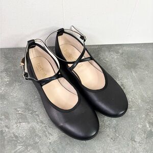 Bertuchi black leather Mary Jane flats round toe size 7.5 new